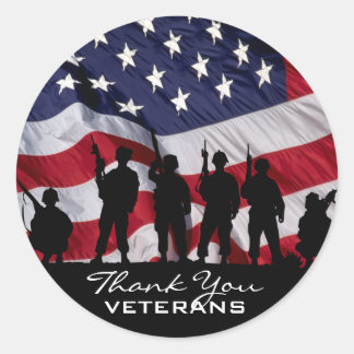 Thank You Veterans - kids wrist stickers