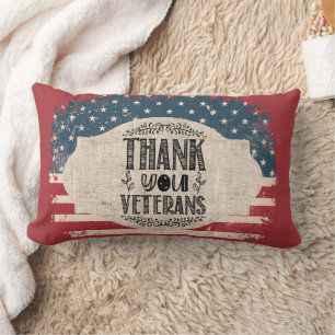Thank You Veterans Lumbar Pillow