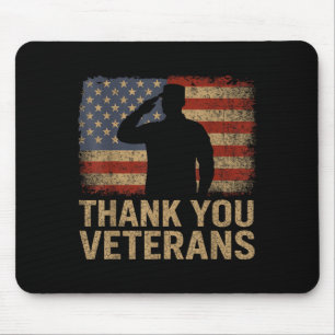 Thank You Veterans Military Veterans Day Mouse Pad