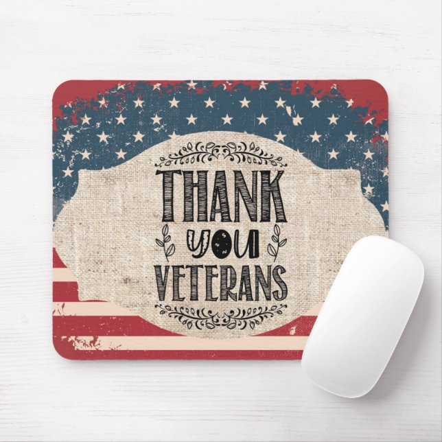Thank You Veterans Mouse Pad (With Mouse)