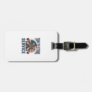 Thank You Veterans Patriotic Boots Vintage Design_ Luggage Tag