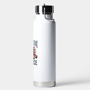 Thank You Veterans Patriotic Boots Vintage Design_ Water Bottle