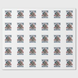 Thank You Veterans Patriotic Boots Vintage Design_ Wrapping Paper