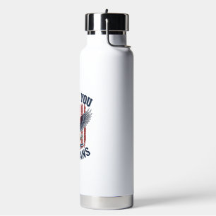 Thank You Veterans Patriotic Eagle Vintage Water Bottle