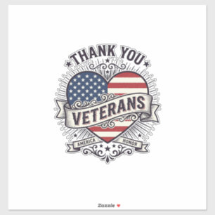 Thank You Veterans Patriotic Heart Vector Design_1