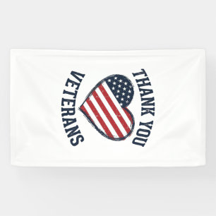 Thank You Veterans Patriotic Heart Vintage Shirt D Banner