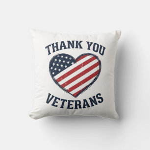 Thank You Veterans Patriotic Heart Vintage Shirt D Cushion