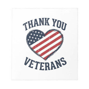 Thank You Veterans Patriotic Heart Vintage Shirt D Notepad