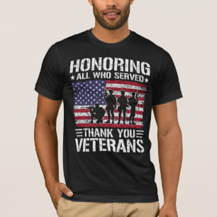Thank You Veterans Patriotic Military Service Gift T-Shirt