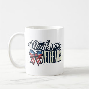 Thank You Veterans Patriotic Ribbon Vintage Shirt_ Coffee Mug