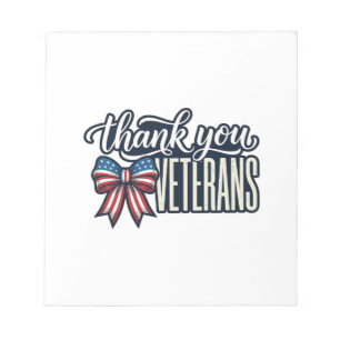 Thank You Veterans Patriotic Ribbon Vintage Shirt_ Notepad