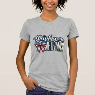 Thank You Veterans Patriotic Ribbon Vintage Shirt_ T-Shirt