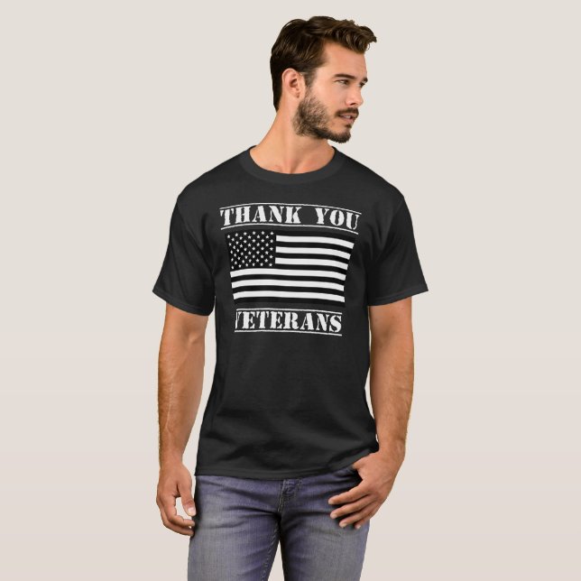 Thank You Veterans Patriotic Veterans Day Shirt (Front Full)