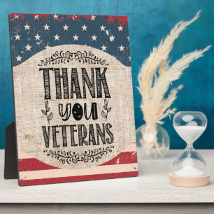Thank You Veterans Plaque