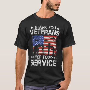 Thank You Veterans Poppy Flower Combat Boots Veter T-Shirt