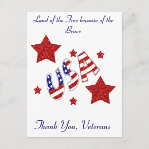 Thank You Veterans Postcard