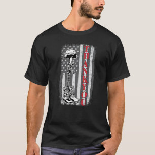 Thank You Veterans Proud USA Flag Veterans day Vi T-Shirt