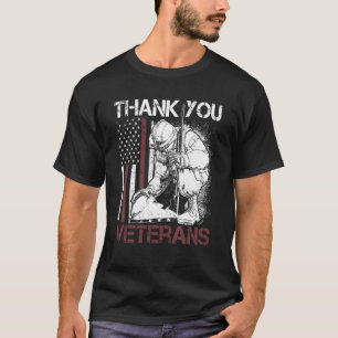 Thank You Veterans  Proud Veteran Day Dad Grandpa  T-Shirt