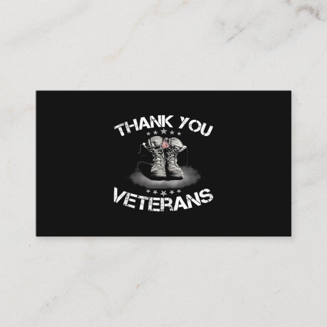 Thank You Veterans shirts Proud Veteran Day Dad Gr Business Card (Front)