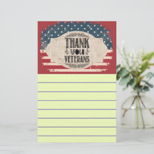 Thank You Veterans Stationery