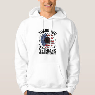 Thank You Veterans Sunflower Military Veterans Day Hoodie