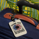 Thank You Veterans Sunflower Military Veterans Day Luggage Tag<br><div class="desc">Thank You Veterans Sunflower Military Veterans Day Tribute</div>