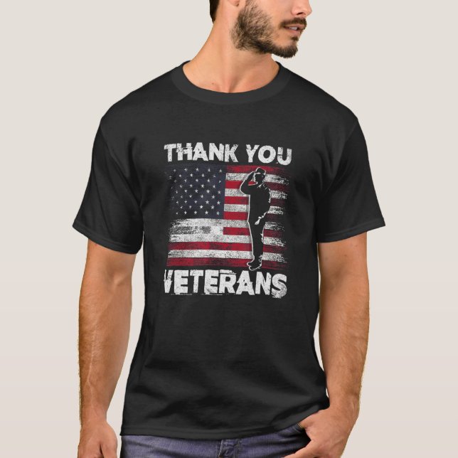 Thank you Veterans US American Flag_2 T-Shirt (Front)