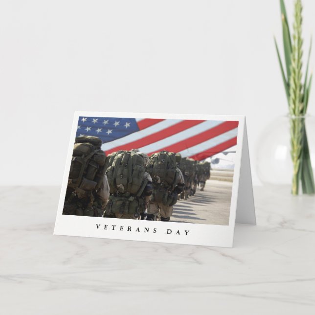 Thank You, Veterans. Veterans Day  Card (Front)