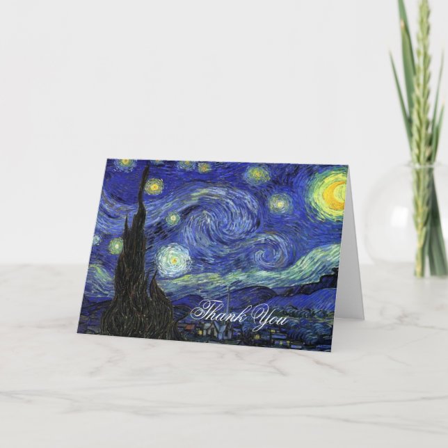 Thank you. Vincent van Gogh, Starry Night Thank You Card (Front)