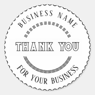 Thank You Vintage Personalised Sticker