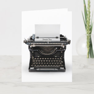 Thank You Vintage Typewriter Card