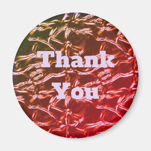 Thank You Vivid Pink Abstract Pattern Appreciation Magnet (Front)