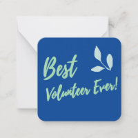 Thank you Volunteer Note Card: