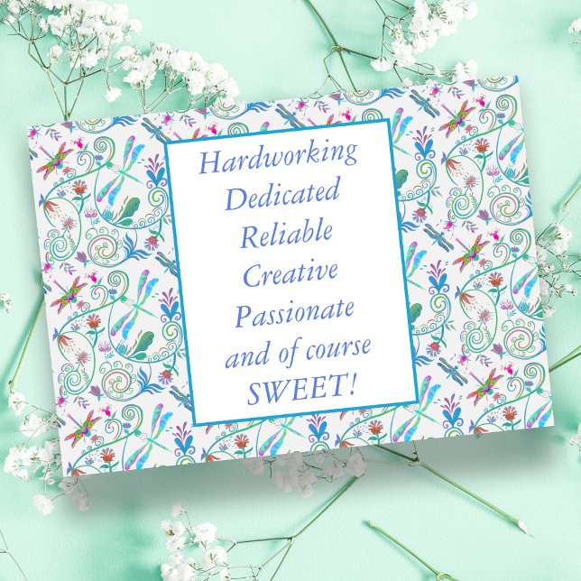 Thank You Volunteer Whimsical Dragonflies (Whimsical dragonflies express gratitude to a volunteer making a meaningful difference.)