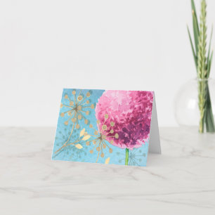 Thank You watercolor Allium floral