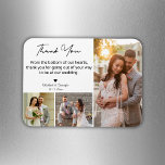 thank you wedding 3 photos collage modern chic magnet<br><div class="desc">photos by freepik.com
elegant thank you wedding 3 photos collage modern chic Magnet</div>