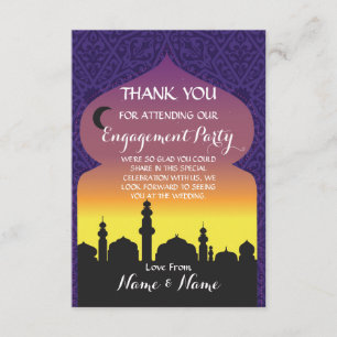 Thank You Wedding Arabian Nights Card