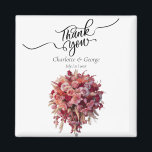 Thank You Wedding Bouquet Flower Wedding Favour Magnet<br><div class="desc">Thank You Wedding Bouquet Flower Wedding Favour
This design is perfect for your greenery and white rustic boho wedding theme. And easy to customise and personalise by change the text</div>