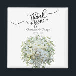 Thank You Wedding Bouquet Flower Wedding Favour Magnet<br><div class="desc">Thank You Wedding Bouquet Flower Wedding Favour
This design is perfect for your greenery and white rustic boho wedding theme. And easy to customise and personalise by change the text</div>