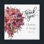 Thank You Wedding Bouquet Flower Wedding Favour Magnet<br><div class="desc">Thank You Wedding Bouquet Flower Wedding Favour
This design is perfect for your greenery and white rustic boho wedding theme. And easy to customise and personalise by change the text</div>