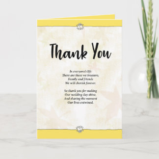 Thank You Wedding Card