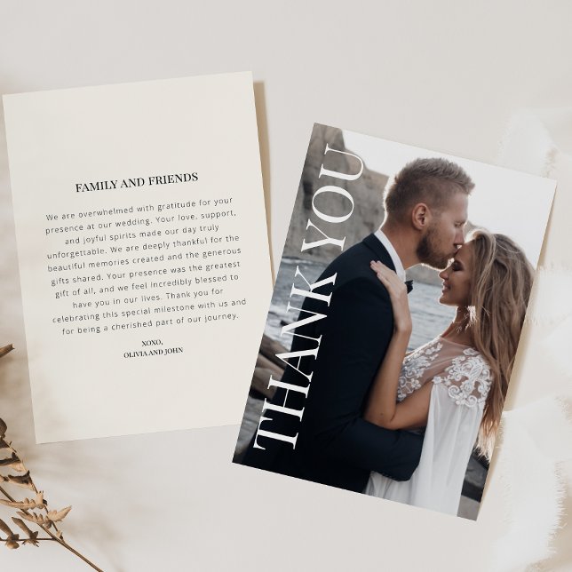 Thank You Wedding Card with Photo and Message (Creator Uploaded)