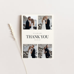 Thank You Wedding Card with Photos