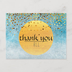 Thank You Wedding Confetti Glitter Sky Moon Postcard