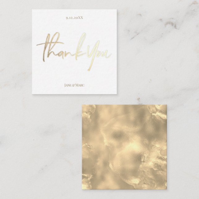 Thank You Wedding Custom Card with Envelope (Front/Back)