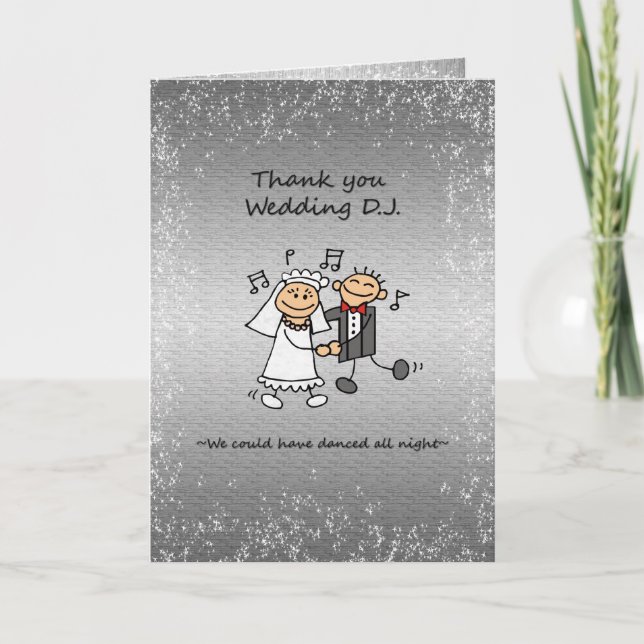 Thank you Wedding Dj Music Card (Front)