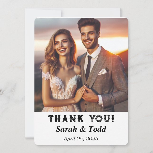 Thank you Wedding Flat Card (Front)