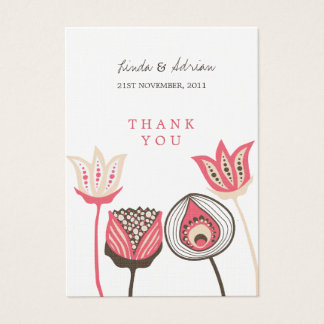 Thank You Wedding Gift Favour Tags Honeysuckle