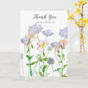 Thank You Wedding Gift Spring Flowers Card