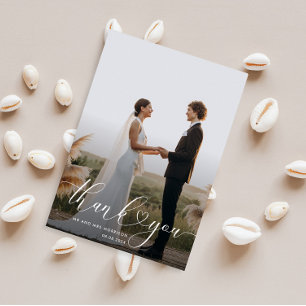 thank you wedding photo card